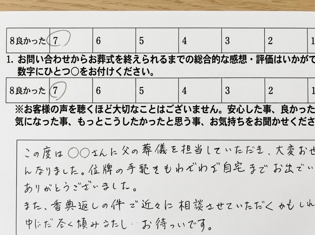 アンケート